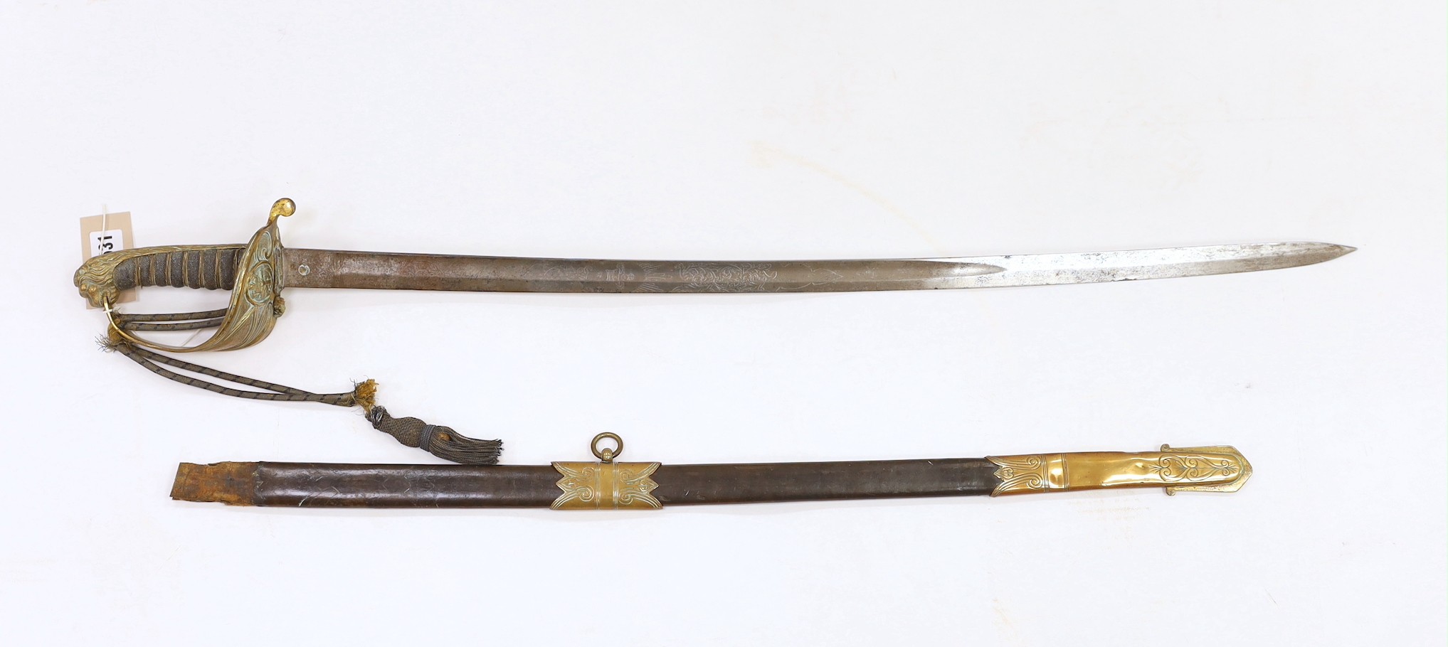 A Victorian naval officer's sword